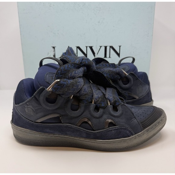 Lanvin Curb Sneaker Navy Size 9 US 42 EU